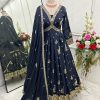 WOMEN WASTRA FD 121 DESIGNER BLACK GOWN