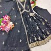 WOMEN WASTRA FD 121 DESIGNER BLACK GOWN