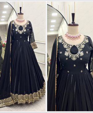 WOMEN WASTRA FD 158 DESIGNER GEORGETTE GOWN