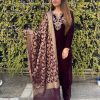 WOMEN WASTRA FD 7803 B TRENDING VELVET SUITS