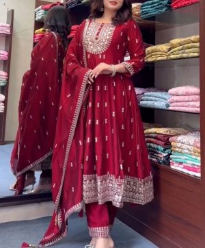 WOMEN WASTRA FD 8054 B DESIGNER GOWN WHOLESALE