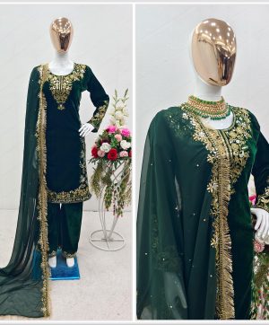 WOMEN WASTRA WW 1032 TRENDING VELVET SALWAR SUITS