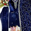 WOMEN WASTRA WW 1140 DESIGNER VELVET SALWAR SUITS