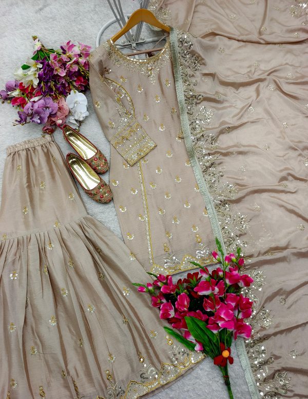WOMEN WASTRA WW 1169 DESIGNER SHARARA SUITS