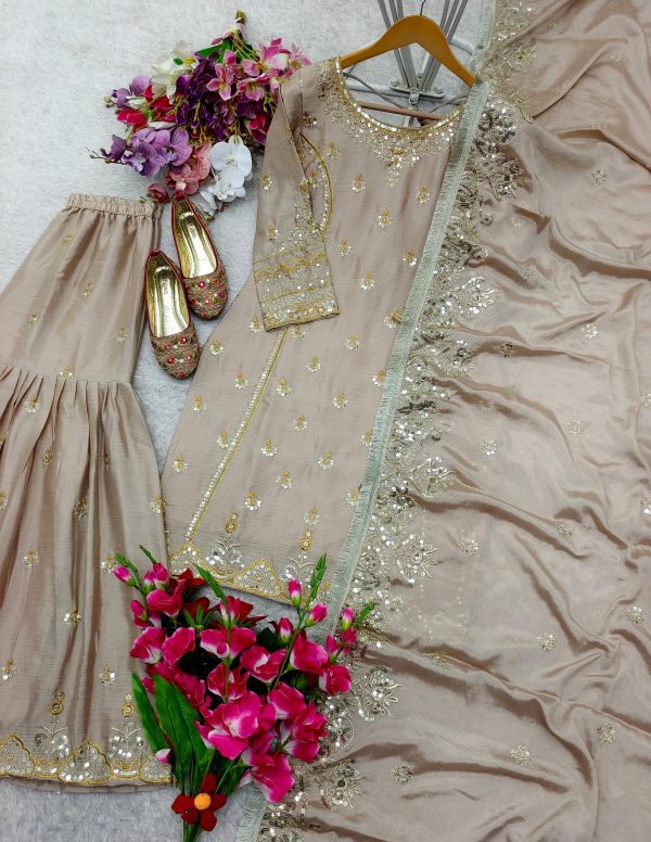 WOMEN WASTRA WW 1169 DESIGNER SHARARA SUITS