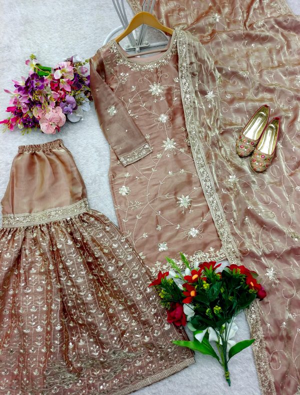WOMEN WASTRA WW 1177 DESIGNER SHARARA SUITS