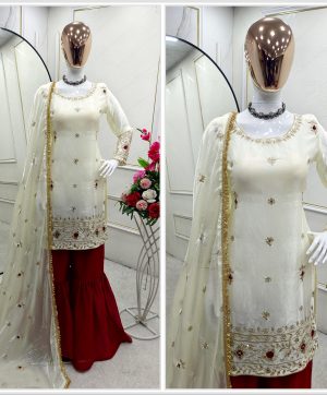 WOMEN WASTRA WW 1186 DESIGNER SHARARA SUITS