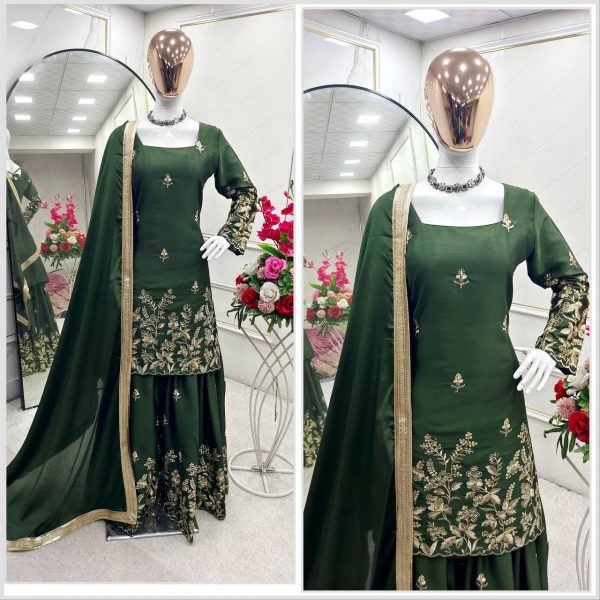 WOMEN WASTRA WW 1190 DESIGNER SHARARA SUITS