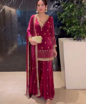 WOMEN WASTRA WW 1228 DESIGNER SHARARA SUITS