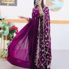 ZC 8989 B DESIGNER GEORGETTE GOWN WHOLESALE