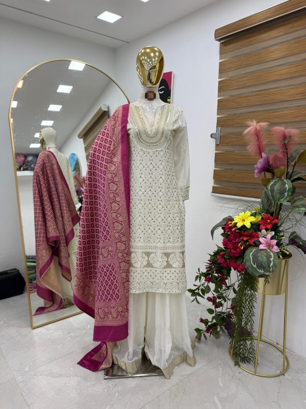 ZOYA CLOTHING ZC 8002 DESIGNER PLAZZO SUITS