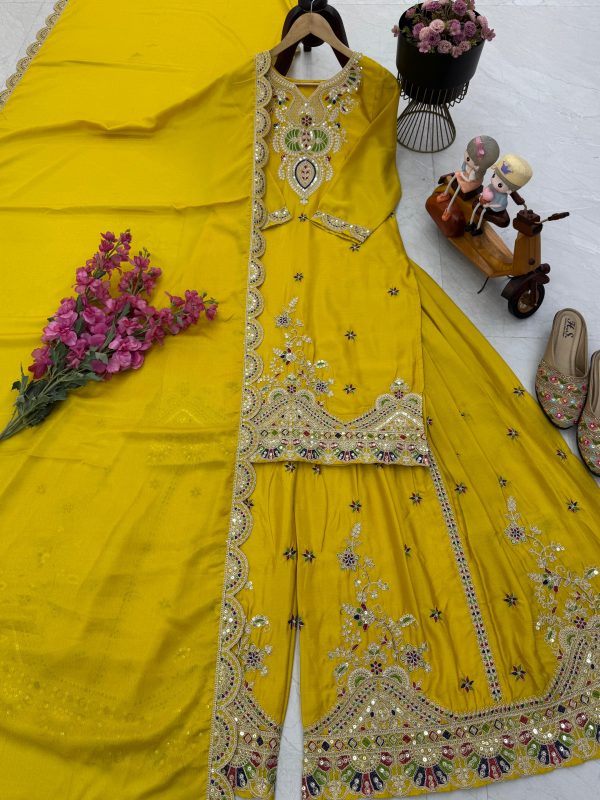 ZOYA CLOTHING ZC 8003 A DESIGNER SHARARA SUITS