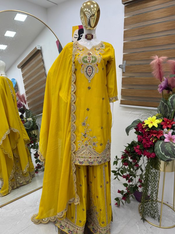 ZOYA CLOTHING ZC 8003 A DESIGNER SHARARA SUITS