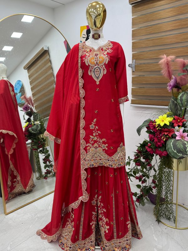 ZOYA CLOTHING ZC 8003 B DESIGNER SHARARA SUITS