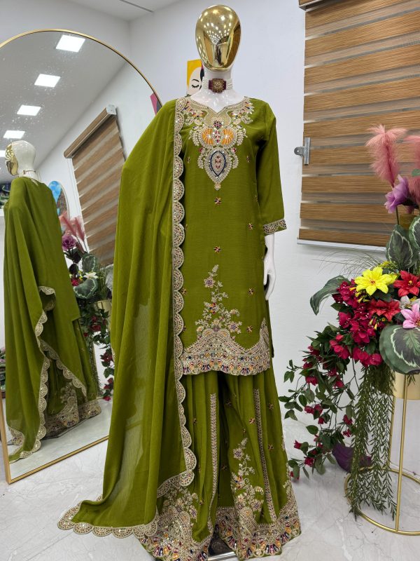 ZOYA CLOTHING ZC 8003 D DESIGNER SHARARA SUITS