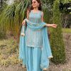 ZOYA CLOTHING ZD 10010 A DESIGNER PLAZZO SUITS