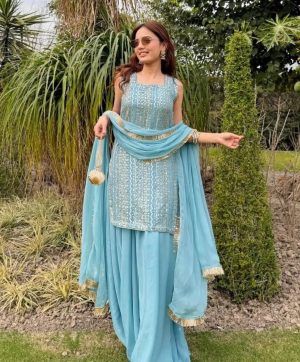 ZOYA CLOTHING ZD 10010 A DESIGNER PLAZZO SUITS