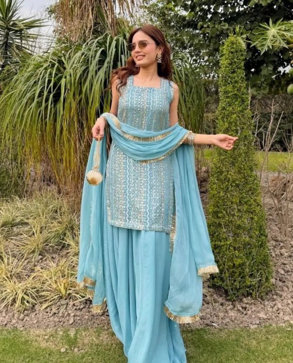 ZOYA CLOTHING ZD 10010 A DESIGNER PLAZZO SUITS