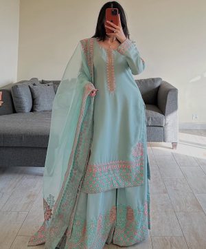 ZOYA CLOTHING ZF 6009 DESIGNER PLAZZO SUITS ONLINE