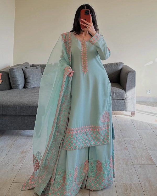 ZOYA CLOTHING ZF 6009 DESIGNER PLAZZO SUITS ONLINE