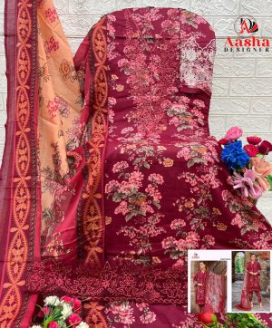 AASHA DESIGNER 1165 A COTTON SALWAR KAMEEZ