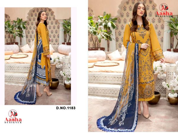 AASHA DESIGNER 1183 COTTON PAKISTANI SUIT ONLINE