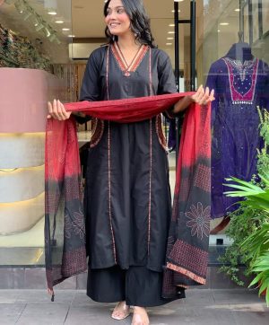 AD FESTIVAL KURTA PLAZZO DUPATTA SET ONLINE