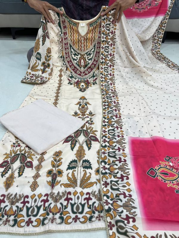AKSHAR DESIGNER READYMADE RUSSIAN SILK SUIT