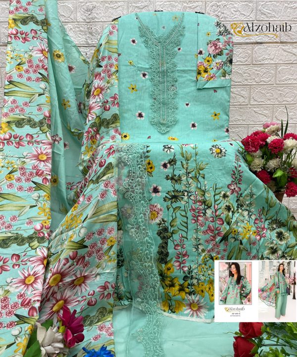 ALZOHAIB AZ 1353 A COTTON PAKISTANI SALWAR SUIT