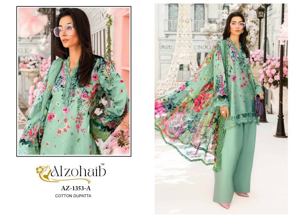 ALZOHAIB AZ 1353 A COTTON PAKISTANI SALWAR SUIT