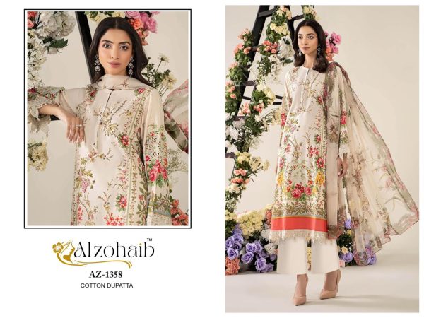 ALZOHAIB AZ 1358 INAAYA PAKISTANI COTTON SUIT