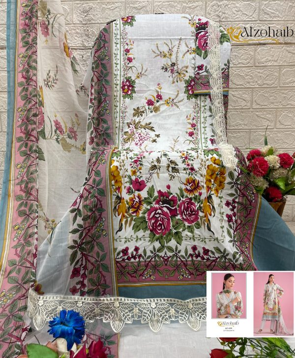 ALZOHAIB AZ 1359 INAAYA PAKISTANI COTTON SUIT