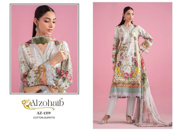 ALZOHAIB AZ 1359 INAAYA PAKISTANI COTTON SUIT