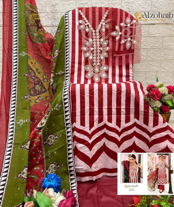 ALZOHAIB AZ 1363 INAAYA PAKISTANI COTTON SUIT