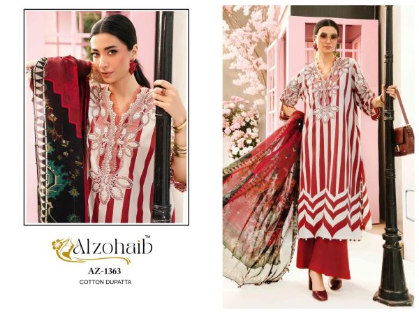 ALZOHAIB AZ 1363 INAAYA PAKISTANI COTTON SUIT