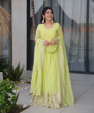 AYYANA 4 A LATEST GEORGETTE GOWN WHOLESALE