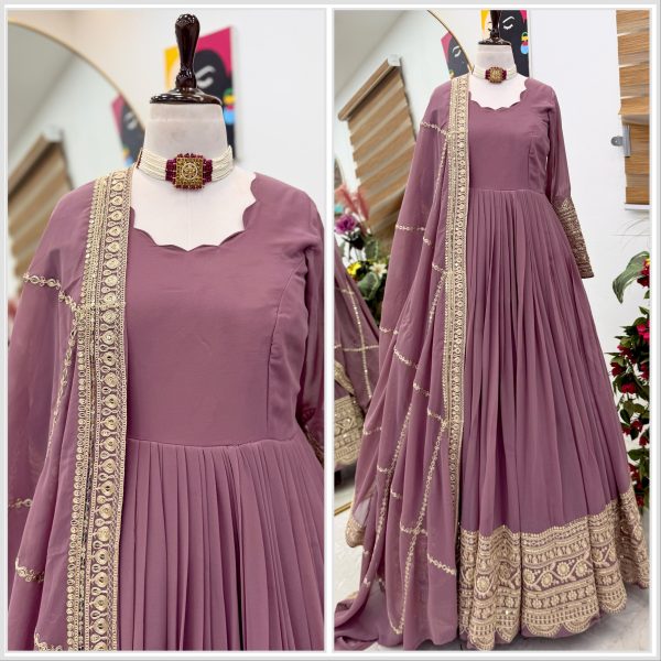 AYYANA 4 B LATEST GEORGETTE GOWN WHOLESALE