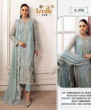 IZNIK FAB A 252 GEORGETTE PAKISTANI SALWAR SUITS