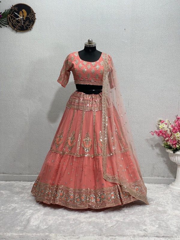 KF 1609 LATEST GEORGETTE LEHENGA CHOLI WHOLESALE