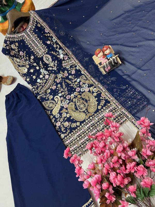 LC 1408 LATEST GEORGETTE PLAZZO SUITS WHOLESALE