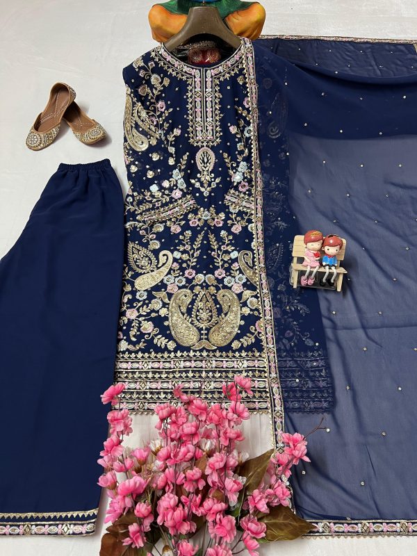 LC 1408 LATEST GEORGETTE PLAZZO SUITS WHOLESALE