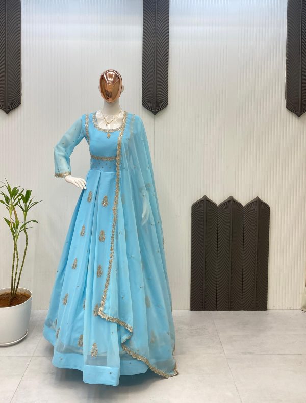 LG 2006 B DESIGNER GEORGETTE GOWN WHOLESALE