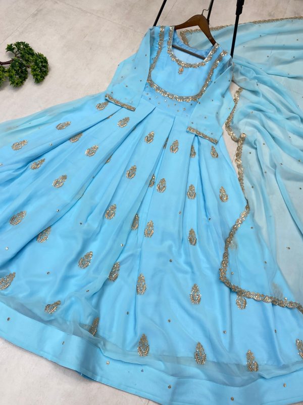 LG 2006 B DESIGNER GEORGETTE GOWN WHOLESALE