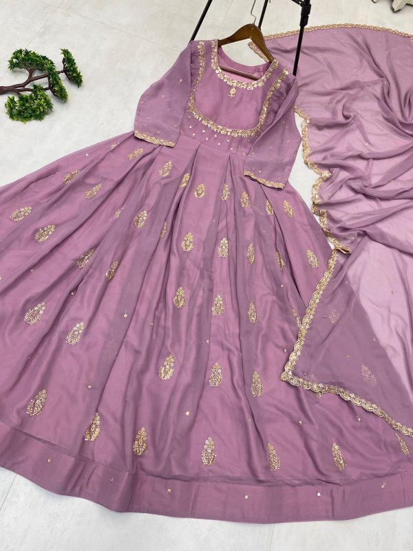 LG 2006 C DESIGNER GEORGETTE GOWN WHOLESALE