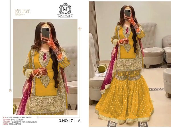MARYAM'S 171 A GEORGETTE PAKISTANI SALWAR SUIT