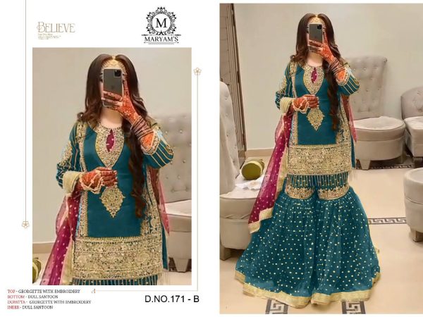 MARYAM'S 171 B GEORGETTE PAKISTANI SALWAR SUIT