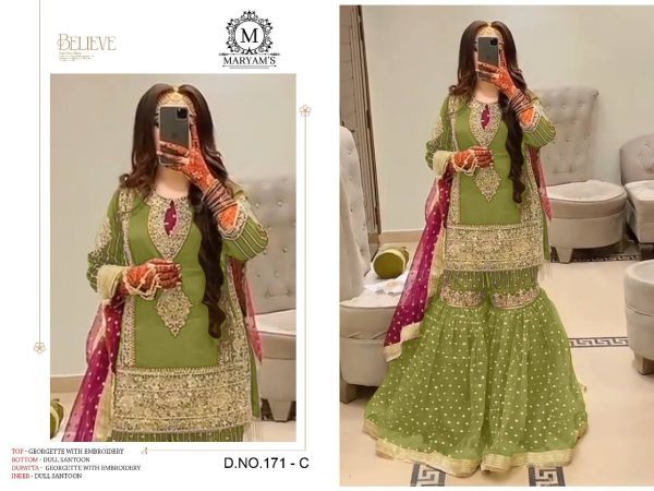 MARYAM'S 171 C GEORGETTE PAKISTANI SALWAR SUIT