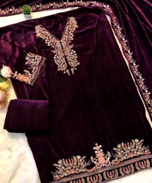 MARYAM'S 184 B VELVET PAKISTANI SALWAR KAMEEZ