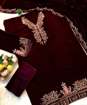 MARYAM'S 184 C VELVET PAKISTANI SALWAR KAMEEZ