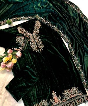 MARYAM'S 184 D VELVET PAKISTANI SALWAR KAMEEZ